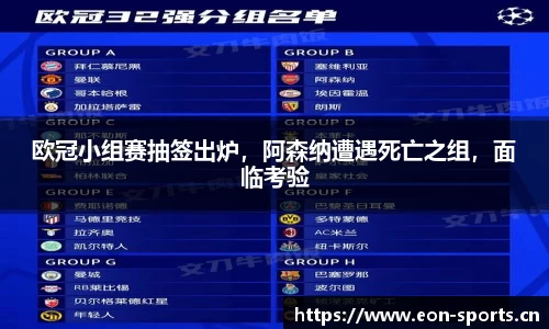 欧冠小组赛抽签出炉，阿森纳遭遇死亡之组，面临考验